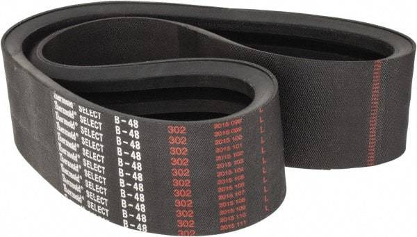 Value Collection - Section B, V-Belt - Neoprene Rubber, Classic Banded, No. B-48 - Industrial Tool & Supply