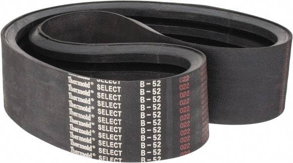 Value Collection - Section B, V-Belt - Neoprene Rubber, Classic Banded, No. B-52 - Industrial Tool & Supply