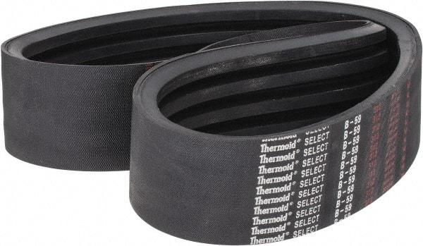 Value Collection - Section B, V-Belt - Neoprene Rubber, Classic Banded, No. B-59 - Industrial Tool & Supply