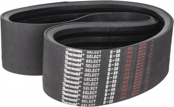 Value Collection - Section B, V-Belt - Neoprene Rubber, Classic Banded, No. B-59 - Industrial Tool & Supply