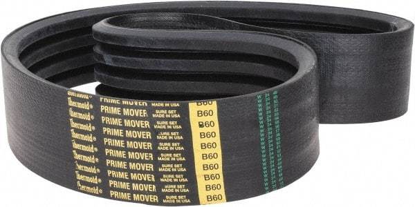 Value Collection - Section B, V-Belt - Neoprene Rubber, Classic Banded, No. B-60 - Industrial Tool & Supply