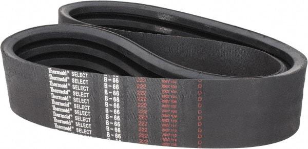 Value Collection - Section B, V-Belt - Neoprene Rubber, Classic Banded, No. B-66 - Industrial Tool & Supply