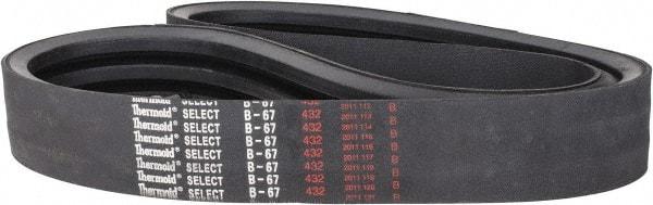 Value Collection - Section B, V-Belt - Neoprene Rubber, Classic Banded, No. B-67 - Industrial Tool & Supply