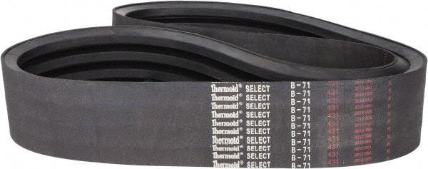Value Collection - Section B, V-Belt - Neoprene Rubber, Classic Banded, No. B-71 - Industrial Tool & Supply