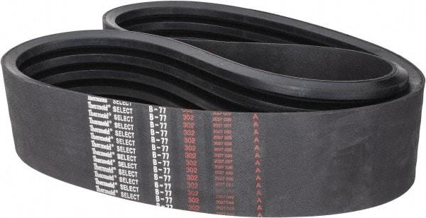 Value Collection - Section B, V-Belt - Neoprene Rubber, Classic Banded, No. B-77 - Industrial Tool & Supply