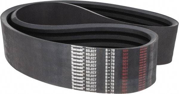 Value Collection - Section B, V-Belt - Neoprene Rubber, Classic Banded, No. B-78 - Industrial Tool & Supply