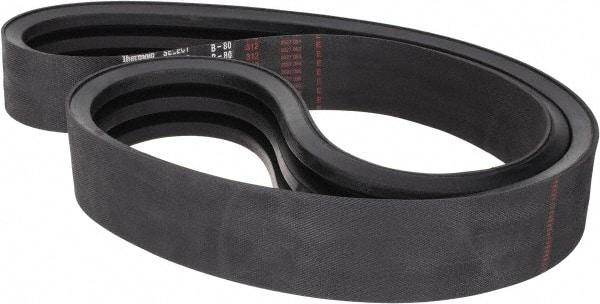 Value Collection - Section B, V-Belt - Neoprene Rubber, Classic Banded, No. B-80 - Industrial Tool & Supply
