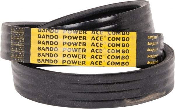 Bando - Section CX, 7/8" Wide, 137" Outside Length, V-Belt - Black, No. CX133 - Industrial Tool & Supply