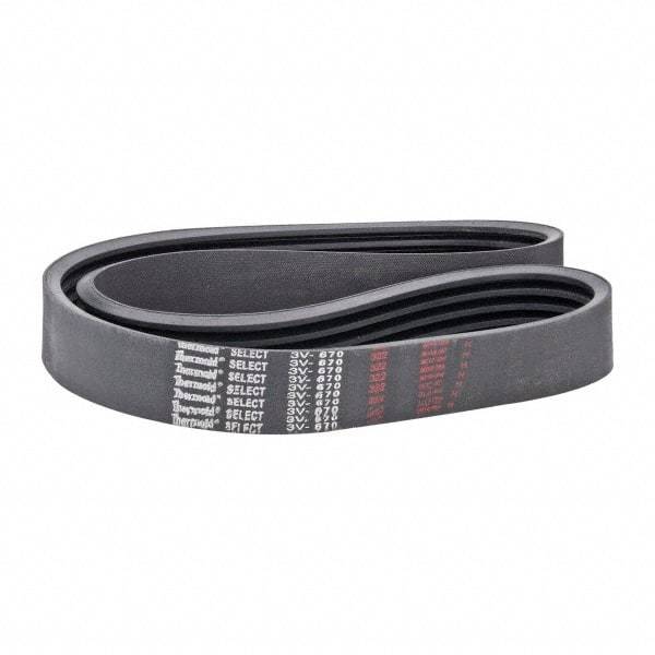 Value Collection - Section 3V, V-Belt - Neoprene Rubber, Narrow Banded, No. 3V670 - Industrial Tool & Supply