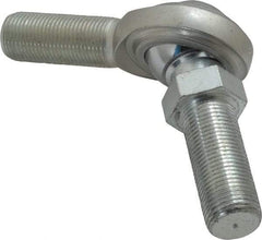 Made in USA - 3/4" ID, 1-3/4" Max OD, 14,290 Lb Max Static Cap, Male Spherical Rod End with Stud - 3/4-16 RH, Steel with Steel Raceway - Industrial Tool & Supply