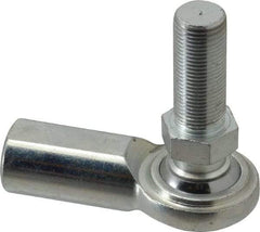 Made in USA - 3/4" ID, 1-3/4" Max OD, 14,290 Lb Max Static Cap, Female Spherical Rod End with Stud - 3/4-16 RH, Steel with Steel Raceway - Industrial Tool & Supply