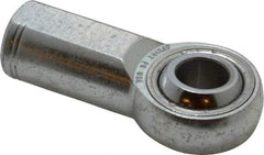 Made in USA - 5/8" ID, 1-1/2" Max OD, 17,959 Lb Max Static Cap, Plain Female Spherical Rod End - 5/8-18 RH, Alloy Steel with Steel Raceway - Industrial Tool & Supply