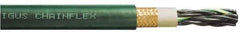 Igus - 17 AWG, 7 Strand, Green Machine Tool Wire - PVC, Flame, Oil and UV Resistant, 1 Ft. Long - Industrial Tool & Supply