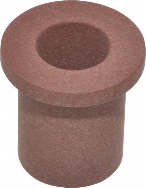 Bunting Bearing - 1/2" Inside x 3/4" Outside Diam, PTFE Sleeve Bearing - 1" Flange Outside Diam, 1/8" Flange Thickness, 1" OAL - Industrial Tool & Supply