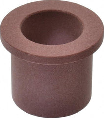 Bunting Bearing - 3/4" Inside x 1" Outside Diam, PTFE Sleeve Bearing - 1-1/4" Flange Outside Diam, 1/8" Flange Thickness, 1" OAL - Industrial Tool & Supply