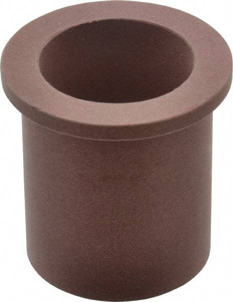 Bunting Bearing - 1" Inside x 1-1/4" Outside Diam, PTFE Sleeve Bearing - 1-1/2" Flange Outside Diam, 1/8" Flange Thickness, 1-1/2" OAL - Industrial Tool & Supply