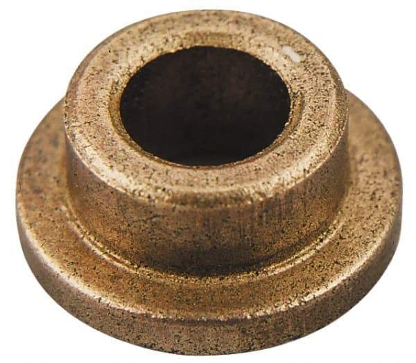Bunting Bearing - 1" Inside x 1-1/4" Outside Diam, PTFE Sleeve Bearing - 1-1/2" Flange Outside Diam, 1/8" Flange Thickness, 1-1/2" OAL - Industrial Tool & Supply
