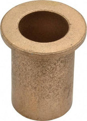 Boston Gear - 7/8" Inside x 1-1/8" Outside Diam, Oil Impregnated Bronze SAE-841 Flanged Sleeve Bearing - 1-1/2" Flange Outside Diam, 1/8" Flange Thickness, 1-3/4" OAL - Industrial Tool & Supply