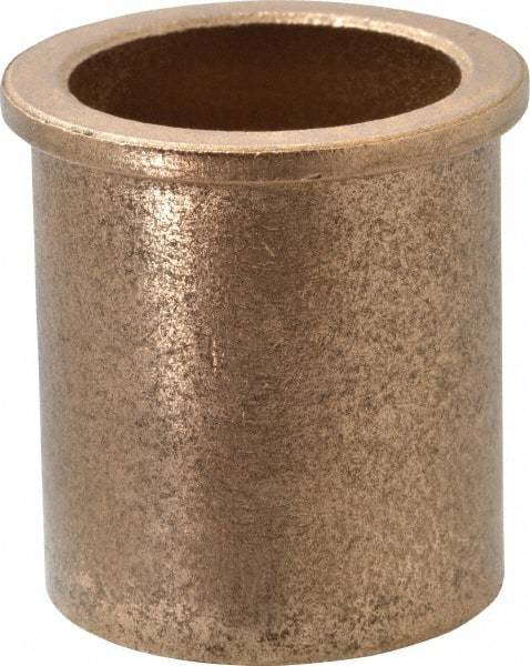 Boston Gear - 1-1/4" Inside x 1-1/2" Outside Diam, Oil Impregnated Bronze SAE-841 Flanged Sleeve Bearing - 1-3/4" Flange Outside Diam, 1/8" Flange Thickness, 1-3/4" OAL - Industrial Tool & Supply