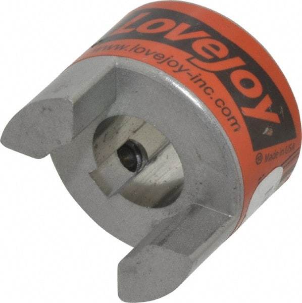 Lovejoy - 5/8" Max Bore Diam, 3/16" x 3/32" Keyway Width x Depth, Flexible Coupling Hub - 1.36" OD, 2" OAL, Sintered Iron, Order 2 Hubs & 1 Spider for Complete Coupling - Industrial Tool & Supply