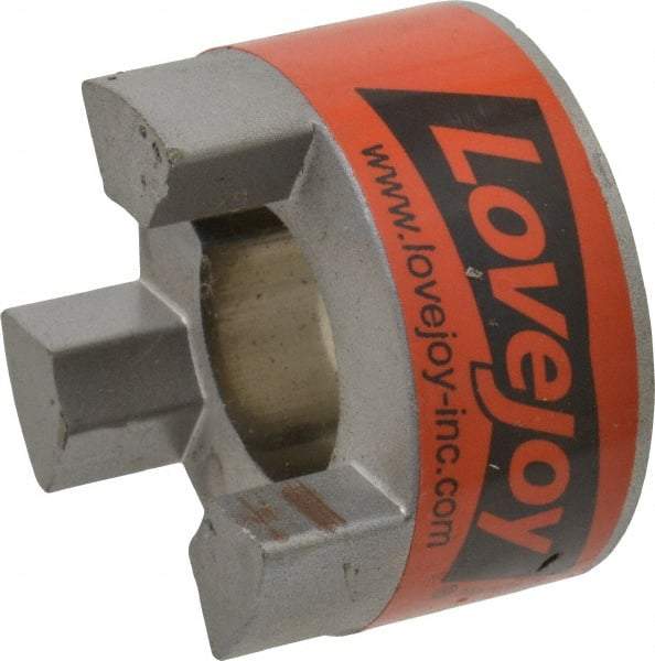Lovejoy - 7/8" Max Bore Diam, 3/16" x 3/32" Keyway Width x Depth, Flexible Coupling Hub - 1-3/4" OD, 2.12" OAL, Sintered Iron, Order 2 Hubs & 1 Spider for Complete Coupling - Industrial Tool & Supply