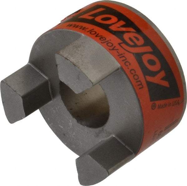 Lovejoy - 19mm Max Bore, 6mm x 2.8mm Keyway Width x Depth, Flexible Coupling Hub - 1-3/4" OD, 2.12" OAL, Sintered Iron, Order 2 Hubs & 1 Spider for Complete Coupling - Industrial Tool & Supply