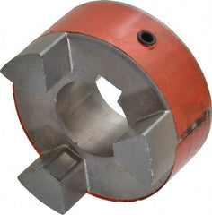 Lovejoy - 24mm Max Bore, 8mm x 3.3mm Keyway Width x Depth, Flexible Coupling Hub - 2.11" OD, 2.12" OAL, Sintered Iron, Order 2 Hubs & 1 Spider for Complete Coupling - Industrial Tool & Supply