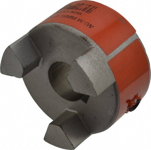 Lovejoy - 19mm Max Bore, 6mm x 2.8mm Keyway Width x Depth, Flexible Coupling Hub - 2.11" OD, 2-1/2" OAL, Sintered Iron, Order 2 Hubs & 1 Spider for Complete Coupling - Industrial Tool & Supply