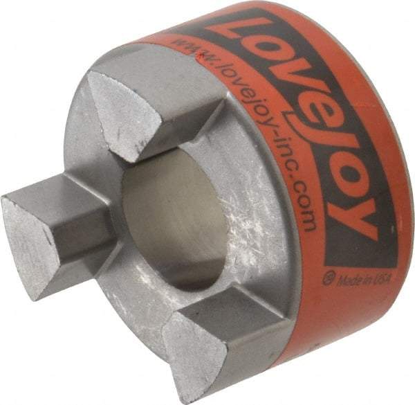 Lovejoy - 24mm Max Bore, 8mm x 3.3mm Keyway Width x Depth, Flexible Coupling Hub - 2.11" OD, 2-1/2" OAL, Sintered Iron, Order 2 Hubs & 1 Spider for Complete Coupling - Industrial Tool & Supply