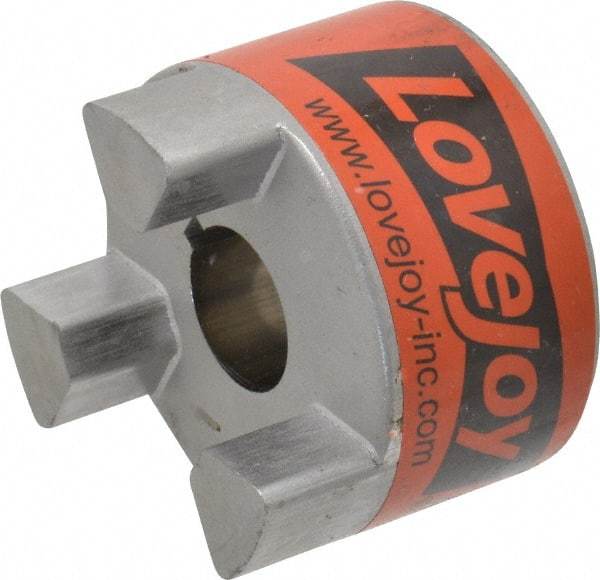 Lovejoy - 7/8" Max Bore Diam, 3/16" x 3/32" Keyway Width x Depth, Flexible Coupling Hub - 2.54" OD, 3-1/2" OAL, Sintered Iron, Order 2 Hubs & 1 Spider for Complete Coupling - Industrial Tool & Supply