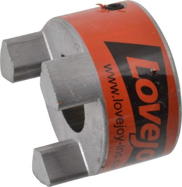 Lovejoy - 1-1/8" Max Bore Diam, 1/4" x 1/8" Keyway Width x Depth, Flexible Coupling Hub - 2.54" OD, 3-1/2" OAL, Sintered Iron, Order 2 Hubs & 1 Spider for Complete Coupling - Industrial Tool & Supply