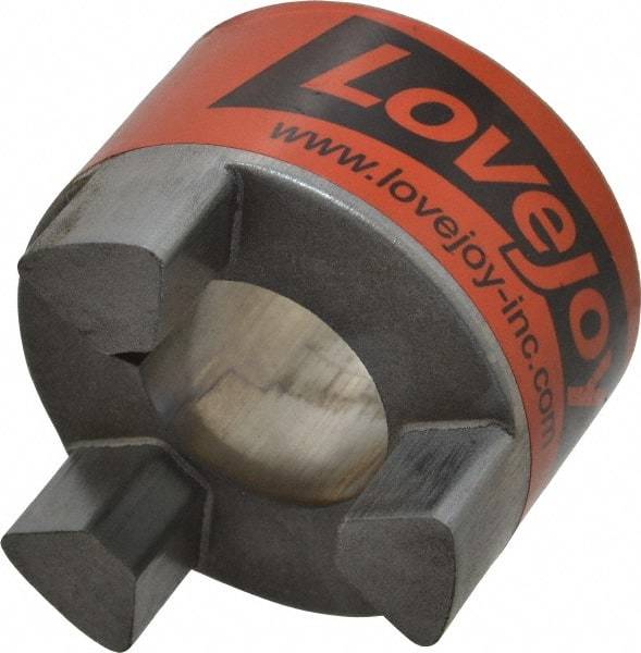 Lovejoy - 1-1/4" Max Bore Diam, 1/4" x 1/8" Keyway Width x Depth, Flexible Coupling Hub - 2.54" OD, 3-1/2" OAL, Sintered Iron, Order 2 Hubs & 1 Spider for Complete Coupling - Industrial Tool & Supply