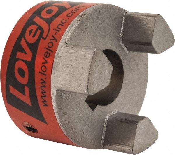 Lovejoy - 25mm Max Bore, 8mm x 3.3mm Keyway Width x Depth, Flexible Coupling Hub - 2.54" OD, 3-1/2" OAL, Sintered Iron, Order 2 Hubs & 1 Spider for Complete Coupling - Industrial Tool & Supply