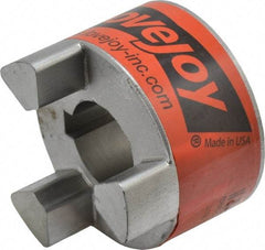 Lovejoy - 28mm Max Bore, 8mm x 3.3mm Keyway Width x Depth, Flexible Coupling Hub - 2.54" OD, 3-1/2" OAL, Sintered Iron, Order 2 Hubs & 1 Spider for Complete Coupling - Industrial Tool & Supply