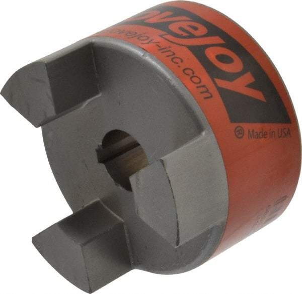 Lovejoy - 7/8" Max Bore Diam, 3/16" x 3/32" Keyway Width x Depth, Flexible Coupling Hub - 3.31" OD, 4-1/4" OAL, Sintered Iron, Order 2 Hubs & 1 Spider for Complete Coupling - Industrial Tool & Supply