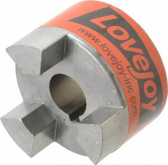 Lovejoy - 28mm Max Bore, 8mm x 3.3mm Keyway Width x Depth, Flexible Coupling Hub - 3.31" OD, 4-1/4" OAL, Sintered Iron, Order 2 Hubs & 1 Spider for Complete Coupling - Industrial Tool & Supply
