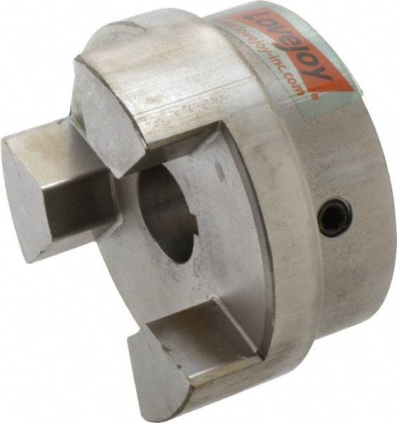 Lovejoy - 1-1/4" Max Bore Diam, Flexible Hub Coupling - 4-1/2" OD, 4.88" OAL, Sintered Iron - Industrial Tool & Supply