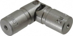 Lovejoy - 5/8" Bore Depth, 378 In/Lbs. Torque, D-Type Single Universal Joint - 1/4" Inside x 1/2" Outside Diam, 2" OAL - Industrial Tool & Supply