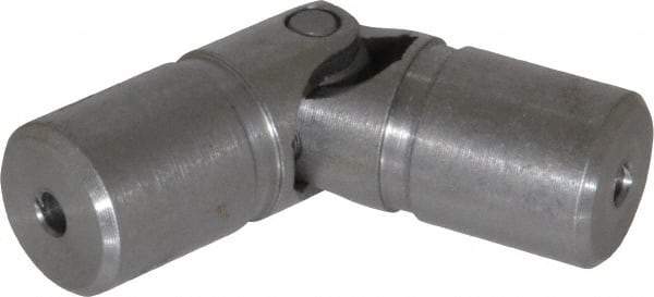 Lovejoy - 11/16" Bore Depth, 540 In/Lbs. Torque, D-Type Single Universal Joint - 5/16" Inside x 5/8" Outside Diam, 2-1/4" OAL - Industrial Tool & Supply