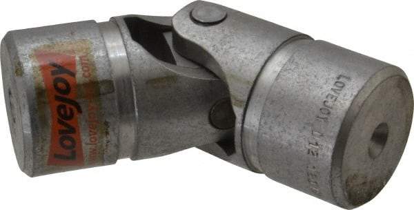 Lovejoy - 1-1/2" Bore Depth, 15,600 In/Lbs. Torque, D-Type Single Universal Joint - 1" Inside x 2" Outside Diam, 5-7/16" OAL - Industrial Tool & Supply