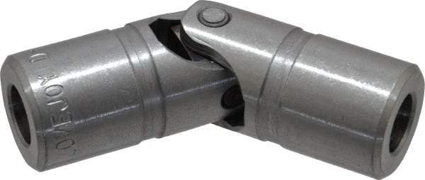 Lovejoy - 7/8" Bore Depth, 1,176 In/Lbs. Torque, D-Type Single Universal Joint - 7/16" Inside x 7/8" Outside Diam, 3" OAL - Industrial Tool & Supply