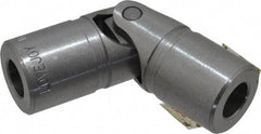 Lovejoy - 1" Bore Depth, 1,560 In/Lbs. Torque, D-Type Single Universal Joint - 1/2" Inside x 1" Outside Diam, 3-3/8" OAL - Industrial Tool & Supply