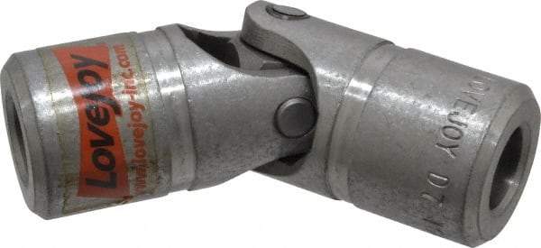 Lovejoy - 1" Bore Depth, 2,880 In/Lbs. Torque, D-Type Single Universal Joint - 9/16" Inside x 1-1/8" Outside Diam, 3-1/2" OAL - Industrial Tool & Supply