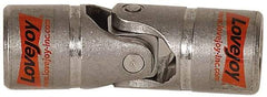 Lovejoy - 1" Bore Depth, 1,040 In/Lbs. Torque, D-Type Single Universal Joint - 1/2" Inside x 1" Outside Diam, 3-3/8" OAL - Industrial Tool & Supply