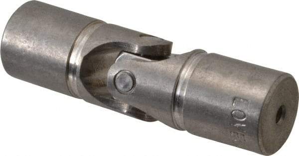Lovejoy - 7/8" Bore Depth, 512 In/Lbs. Torque, D-Type Single Universal Joint - 3/8" Inside x 3/4" Outside Diam, 2-11/16" OAL - Industrial Tool & Supply