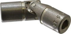 Lovejoy - 7/8" Bore Depth, 512 In/Lbs. Torque, D-Type Single Universal Joint - 3/8" Inside x 3/4" Outside Diam, 2-11/16" OAL - Industrial Tool & Supply