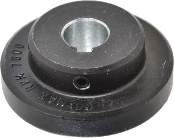 Lovejoy - 5/8" Max Bore Diam, 3/16" x 3/32" Keyway Width x Depth, Flexible Coupling Hub - 2.046" OD, 2.38" OAL, Cast Iron - Industrial Tool & Supply
