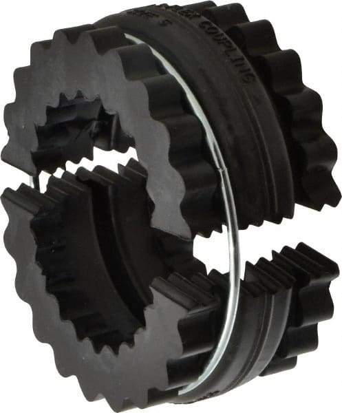 Lovejoy - 5 Two Piece Flexible Coupling Sleeve Insert - 2.94" OD, 1.56" OAL, EPDM - Industrial Tool & Supply