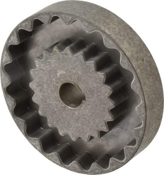 Lovejoy - 5/8" Max Bore Diam, 3/16" x 3/32" Keyway Width x Depth, Flexible Coupling Hub - 3-1/4" OD, 2.88" OAL, Cast Iron - Industrial Tool & Supply