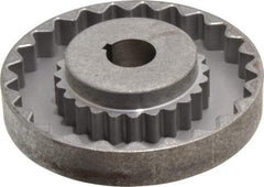Lovejoy - 7/8" Max Bore Diam, 3/16" x 3/32" Keyway Width x Depth, Flexible Coupling Hub - 4-5/8" OD, 3.94" OAL, Cast Iron - Industrial Tool & Supply
